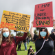 Protesters participate in a Black Lives Matter rally at Langley Park on June 13, 2020 in Perth, Australia.